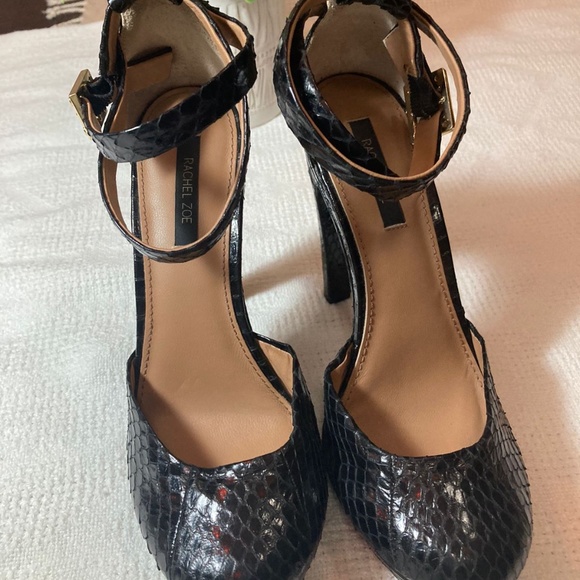 Rachel Zoe Mary Jane Snakeskin Leather - Picture 7 of 11